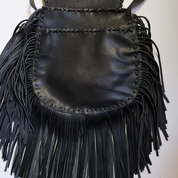 Genuine Leather "Black Motto" Bag - Picture 2 of 6